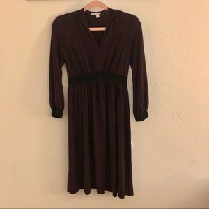 London Times Purple Long Sleeve Dress
